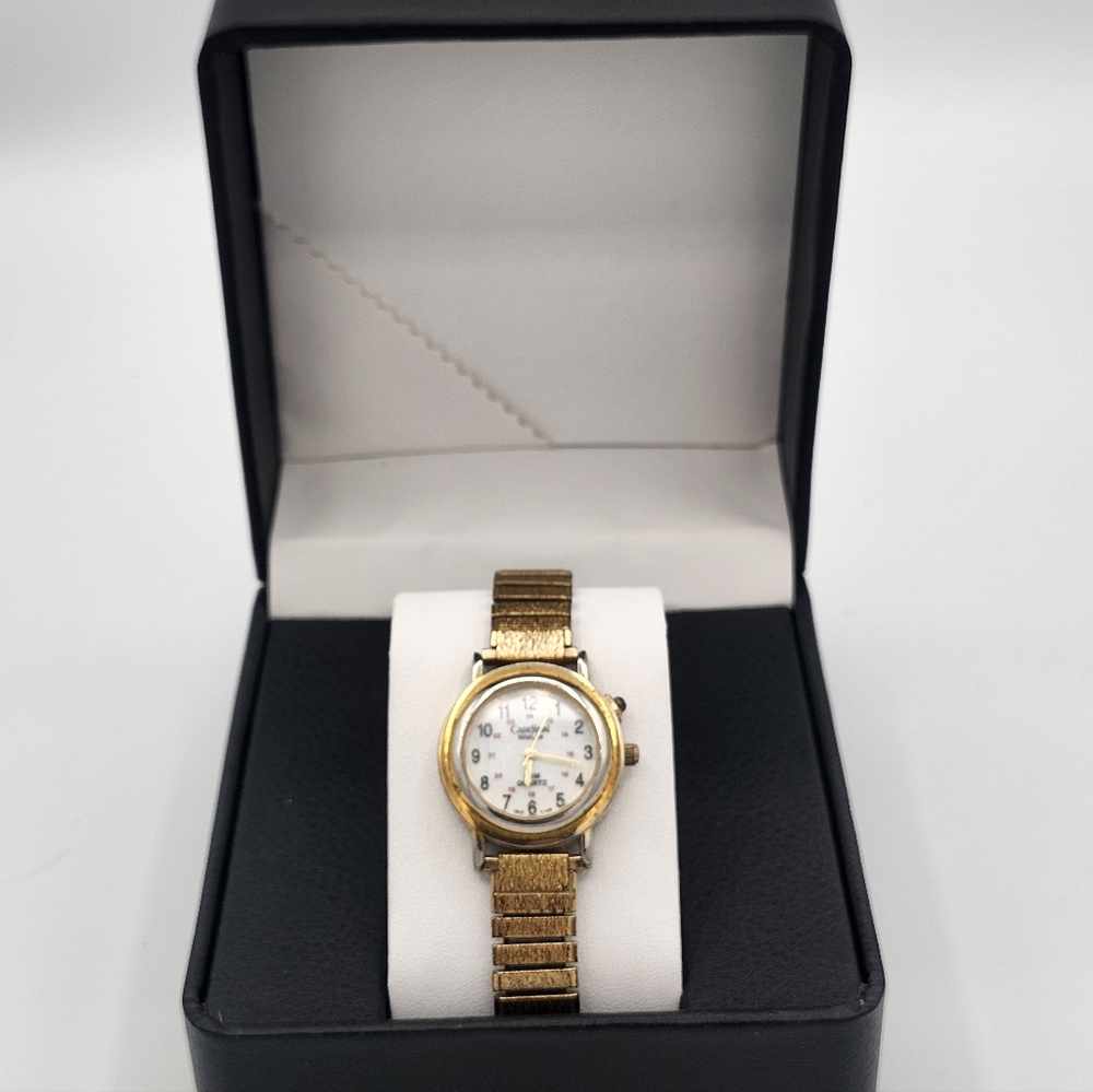 Cardinal NiteLite Gold Watch with White Dial